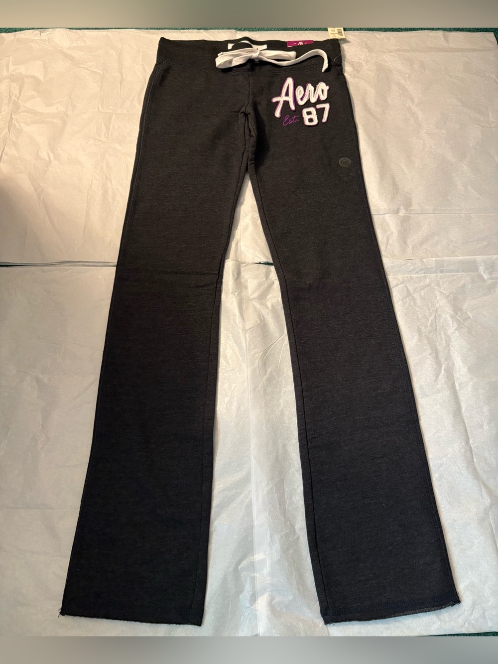 Aeropostale Charcoal Skinny Fleece Stretch Pants